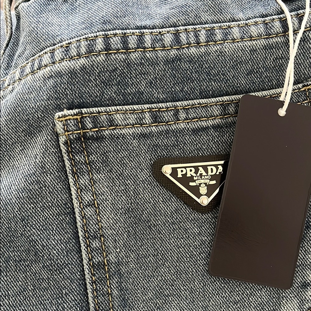 Prada Blue Straight Leg Jeans